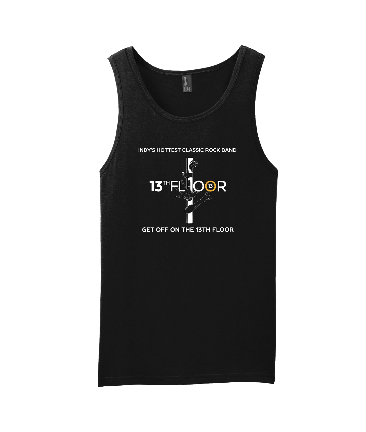 13th Floor Band Indy - Get Off on the 13th Floor - Black Tank Top