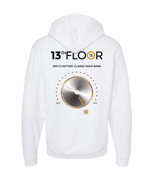 V-13 - DESIGN 2 - White Zip Up Hoodie
