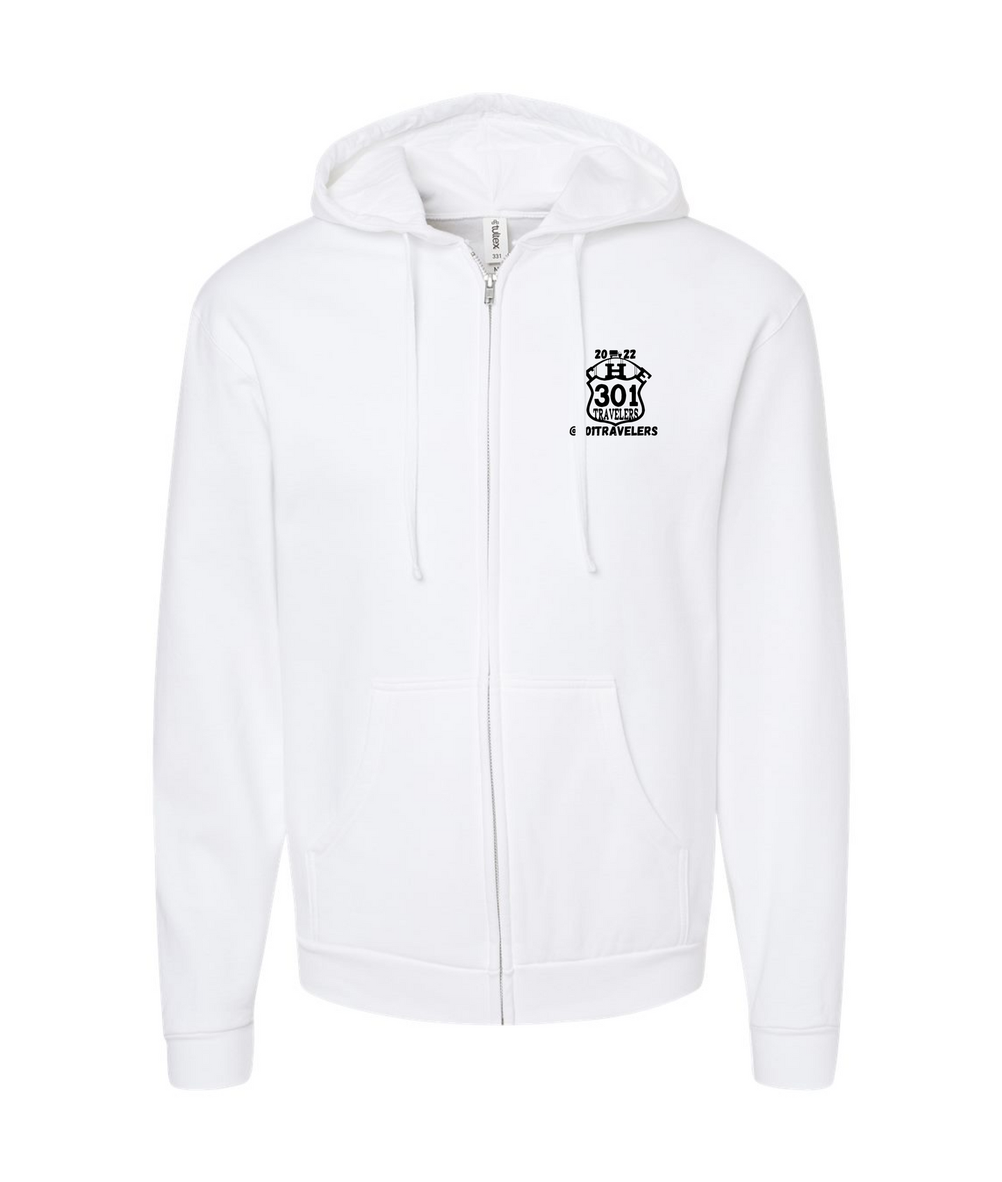 The 301 Traveler's - Highway 301 - White Zip Hoodie