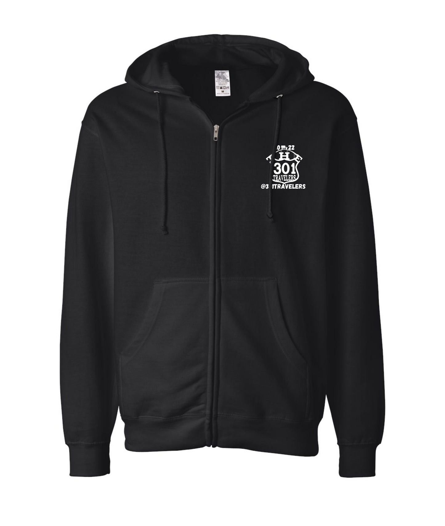 The 301 Traveler's - Highway 301 - Black Zip Hoodie