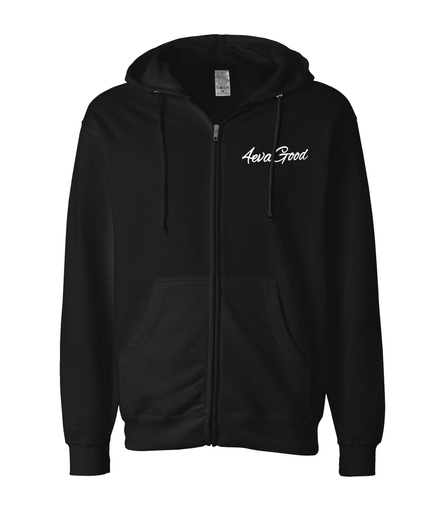 4evaGood - Logo - Black Zip Up Hoodie