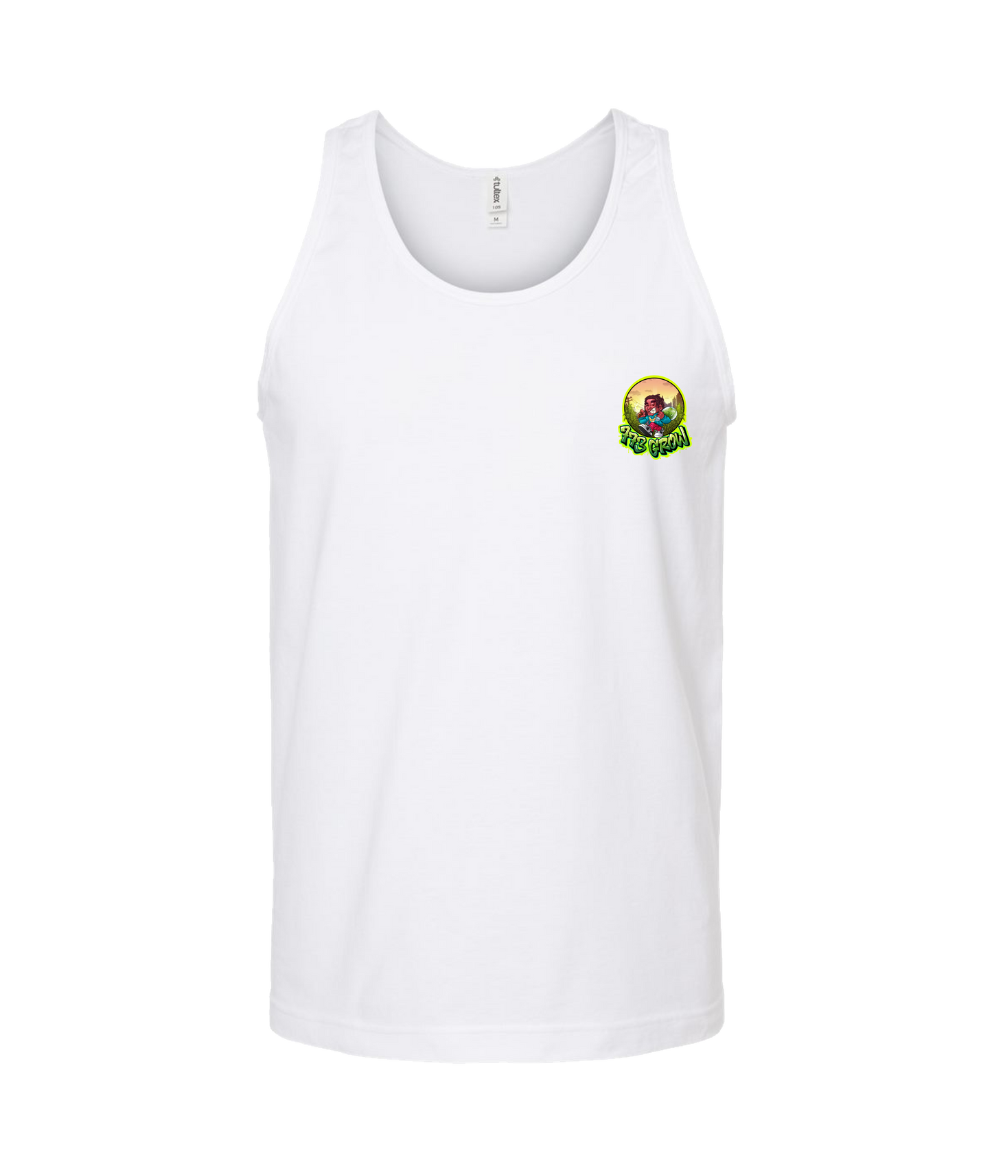 V-773GSTOP - GROW - White Tank Top