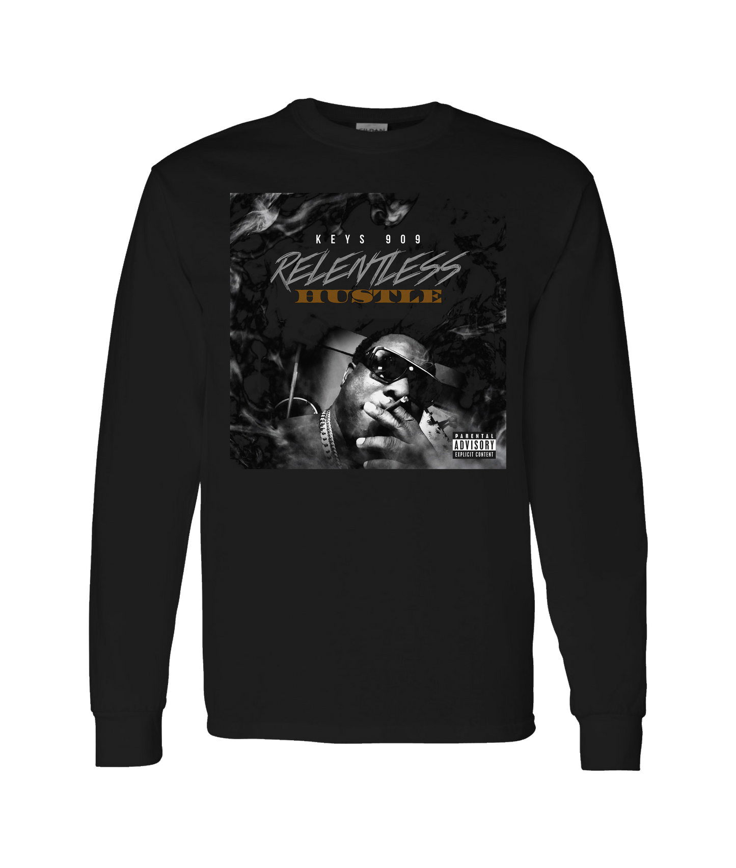 KEYS 909 - Relentless Hustle - Black Long Sleeve T
