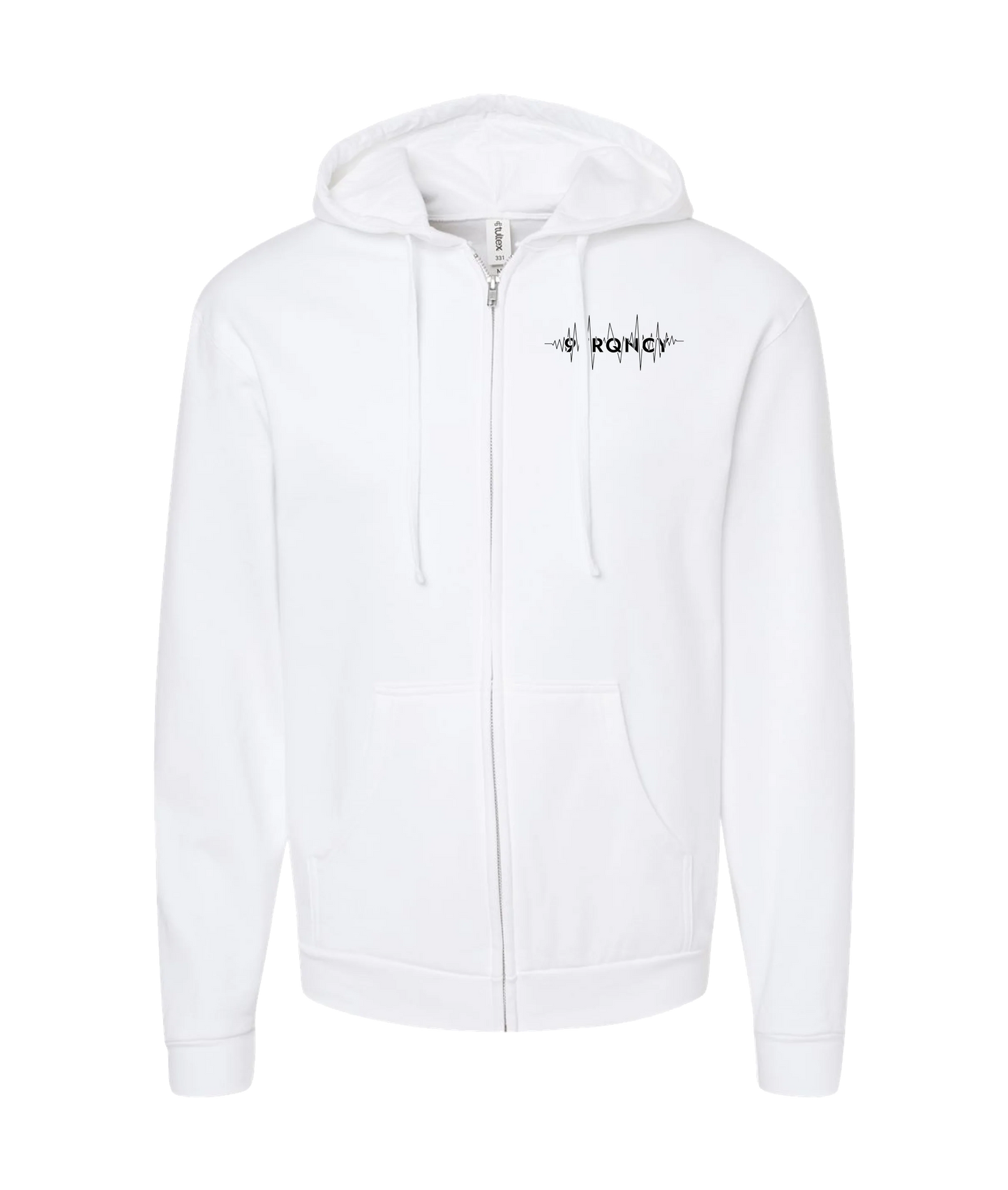 9frequency
- Logo - White Zip Up Hoodie