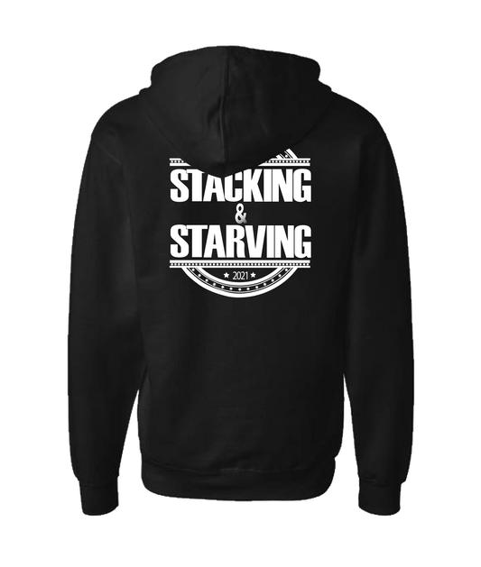 A1 Yolaman - Stacking & Starving - Black Zip Up Hoodie