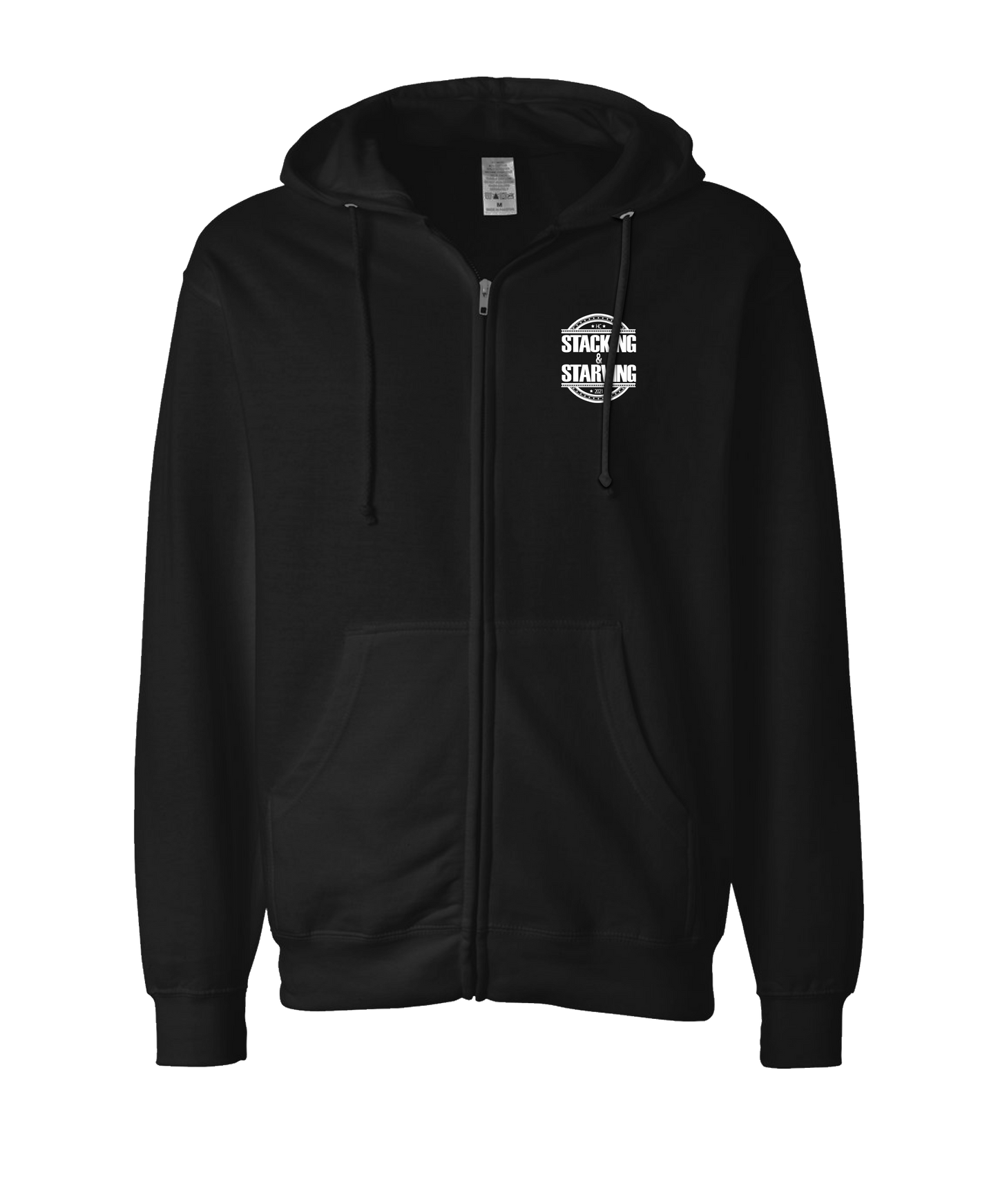 A1 Yolaman - Stacking & Starving - Black Zip Up Hoodie