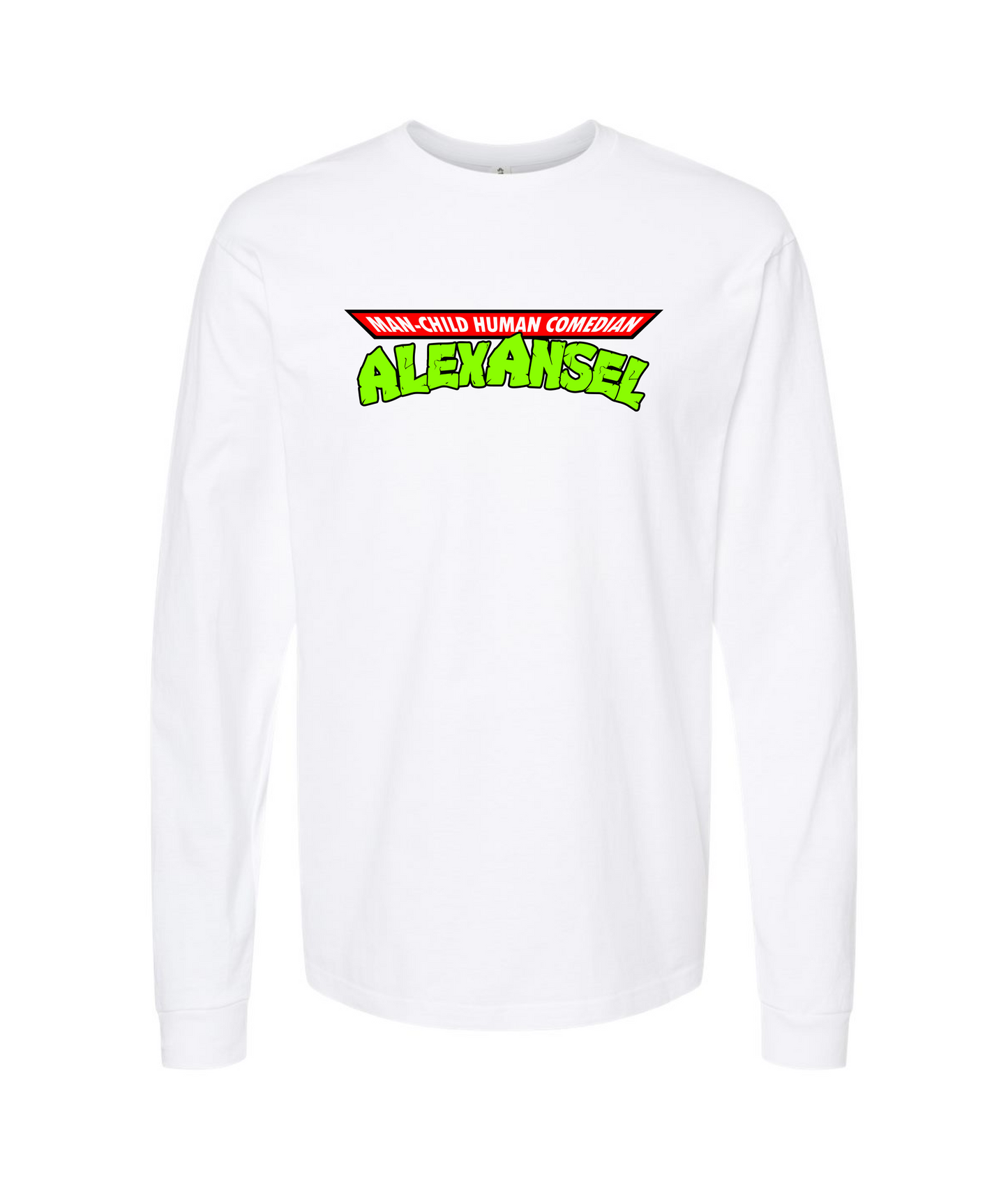 Alex Ansel - Man-Child Human Comedian - White Long Sleeve T