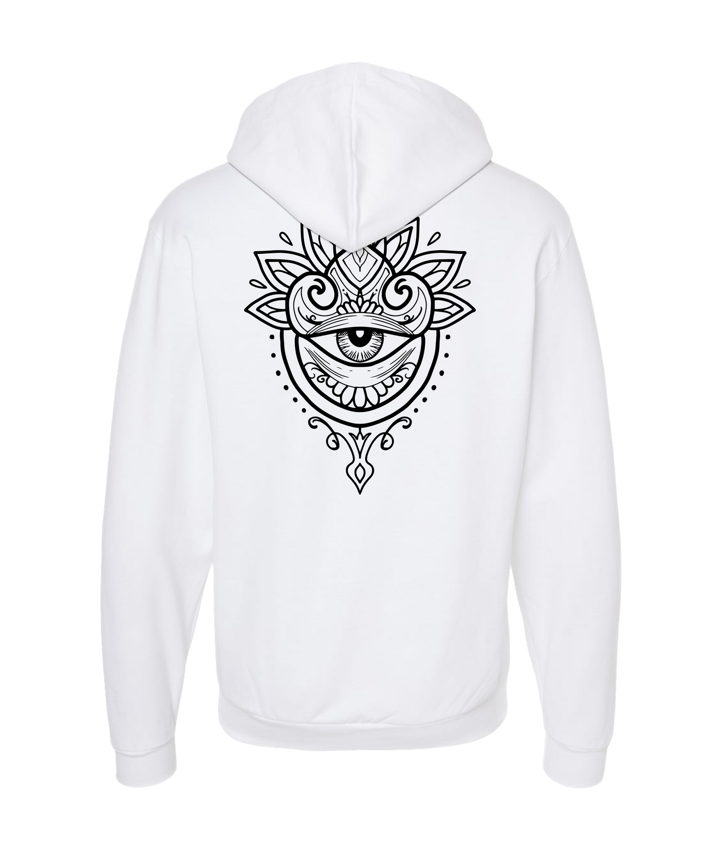 Art by Quindeel Mitchell - Logo - White Zip Up Hoodie