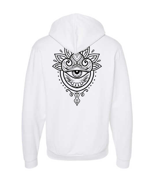 Art by Quindeel Mitchell - Logo - White Zip Up Hoodie