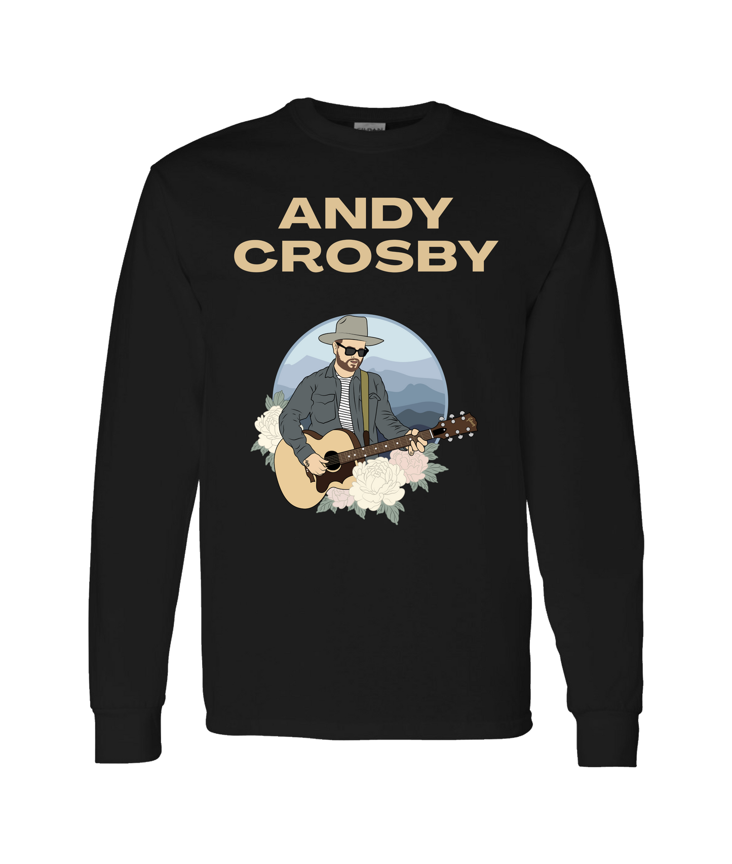 Andy Crosby Music - 2 - Black Long Sleeve T