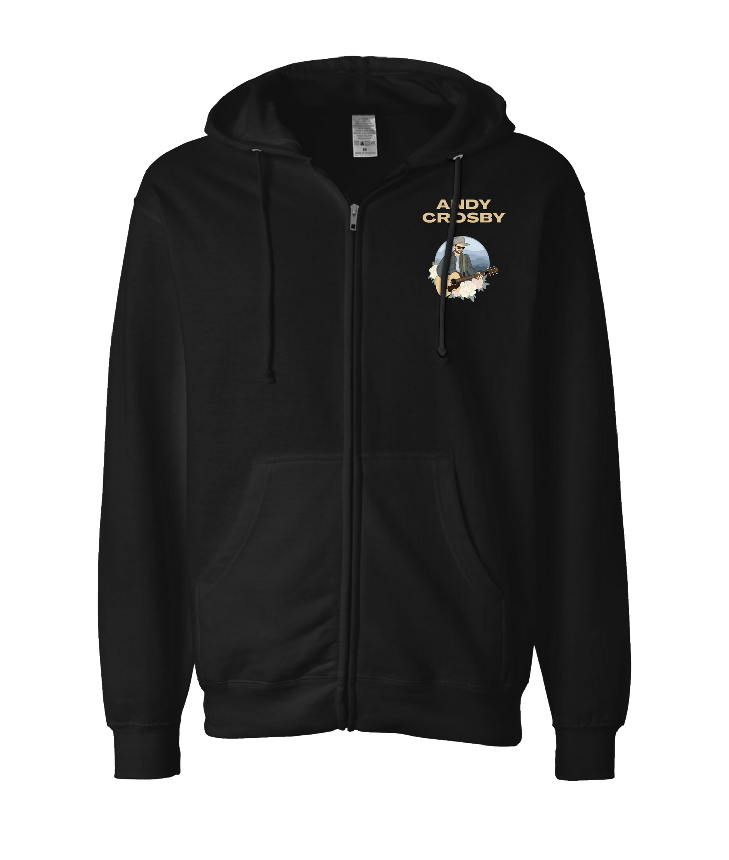 Andy Crosby Music - 2 - Black Zip Up Hoodie