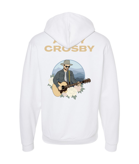 Andy Crosby Music - 2 - White Zip Up Hoodie