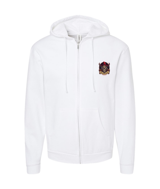All Father Games - MURDER HOBO - White Zip Up Hoodie