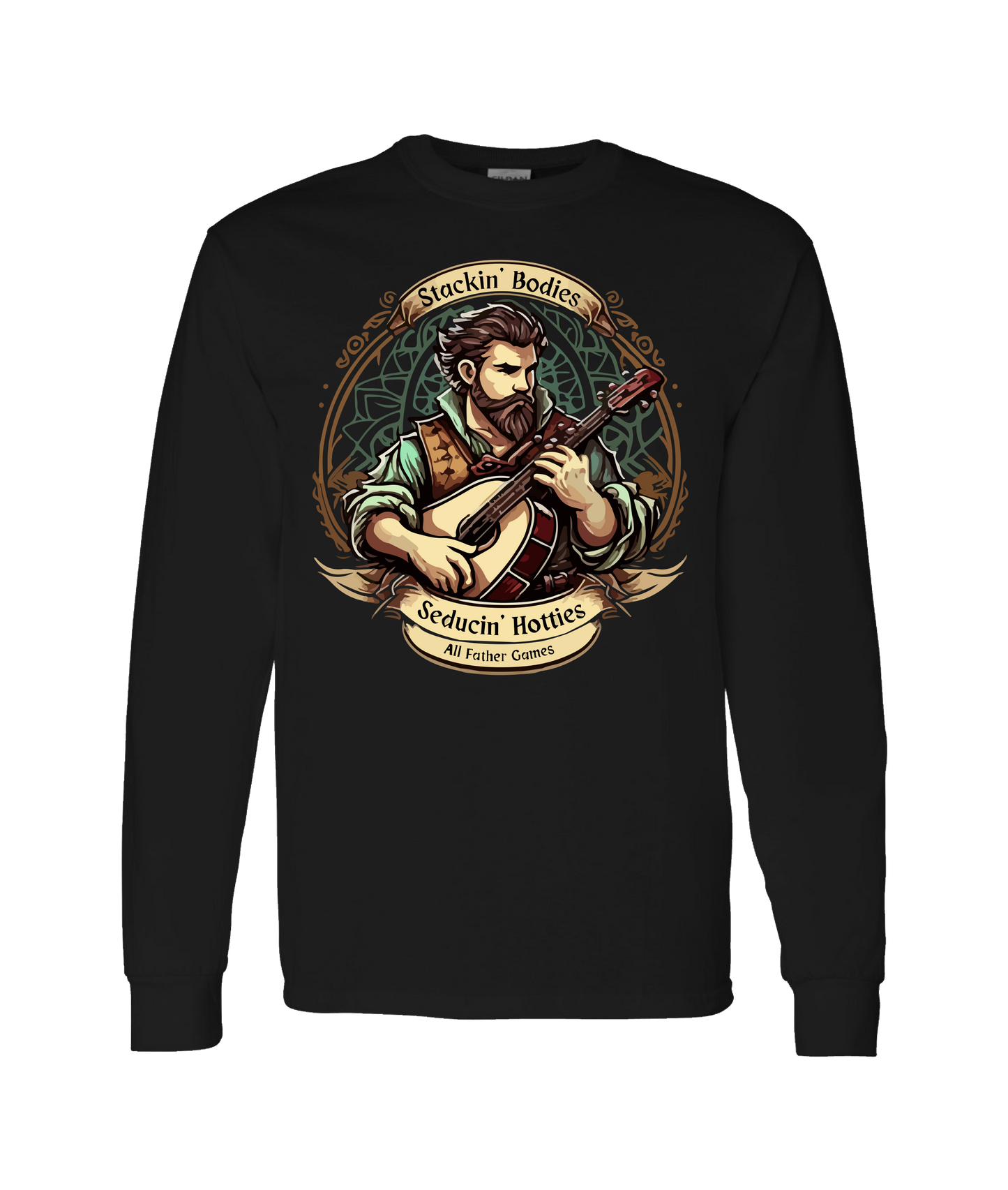 V-AFGTOP - STACKIN' & SEDUCTIN' - Black Long Sleeve T