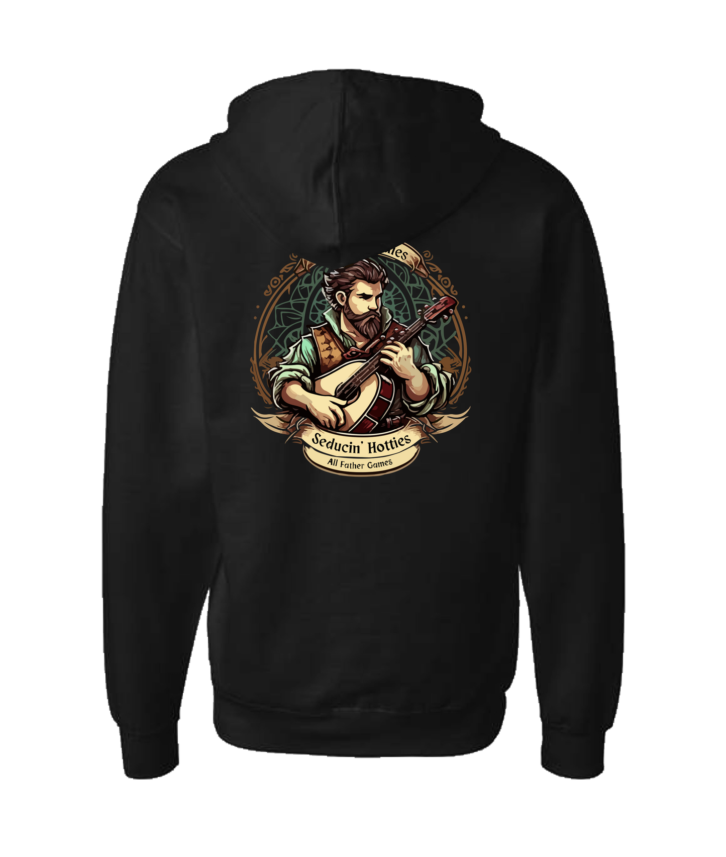 All Father Games - STACKIN' & SEDUCTIN' - Black Zip Up Hoodie