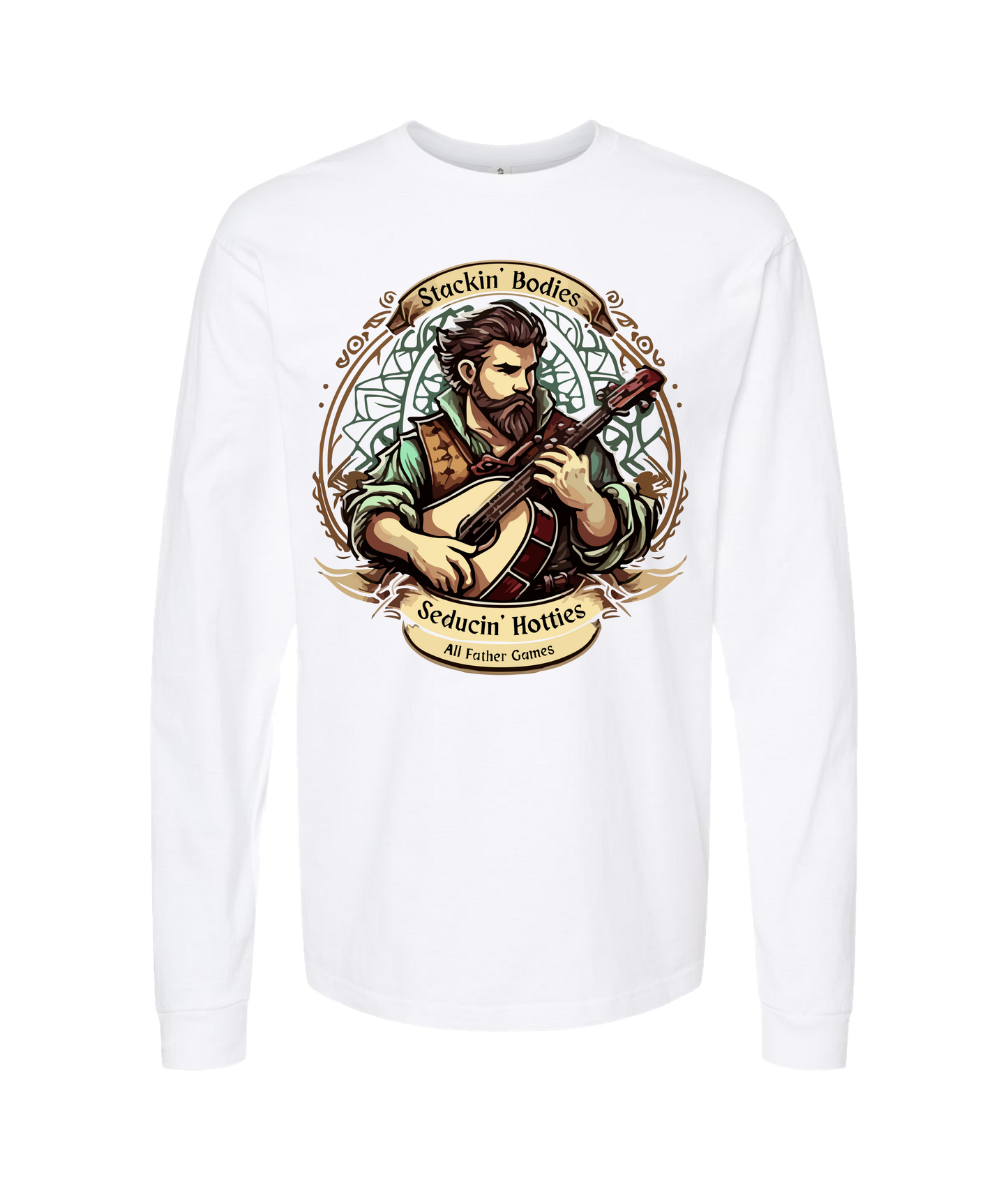 V-AFGTOP - STACKIN' & SEDUCTIN' - White Long Sleeve T