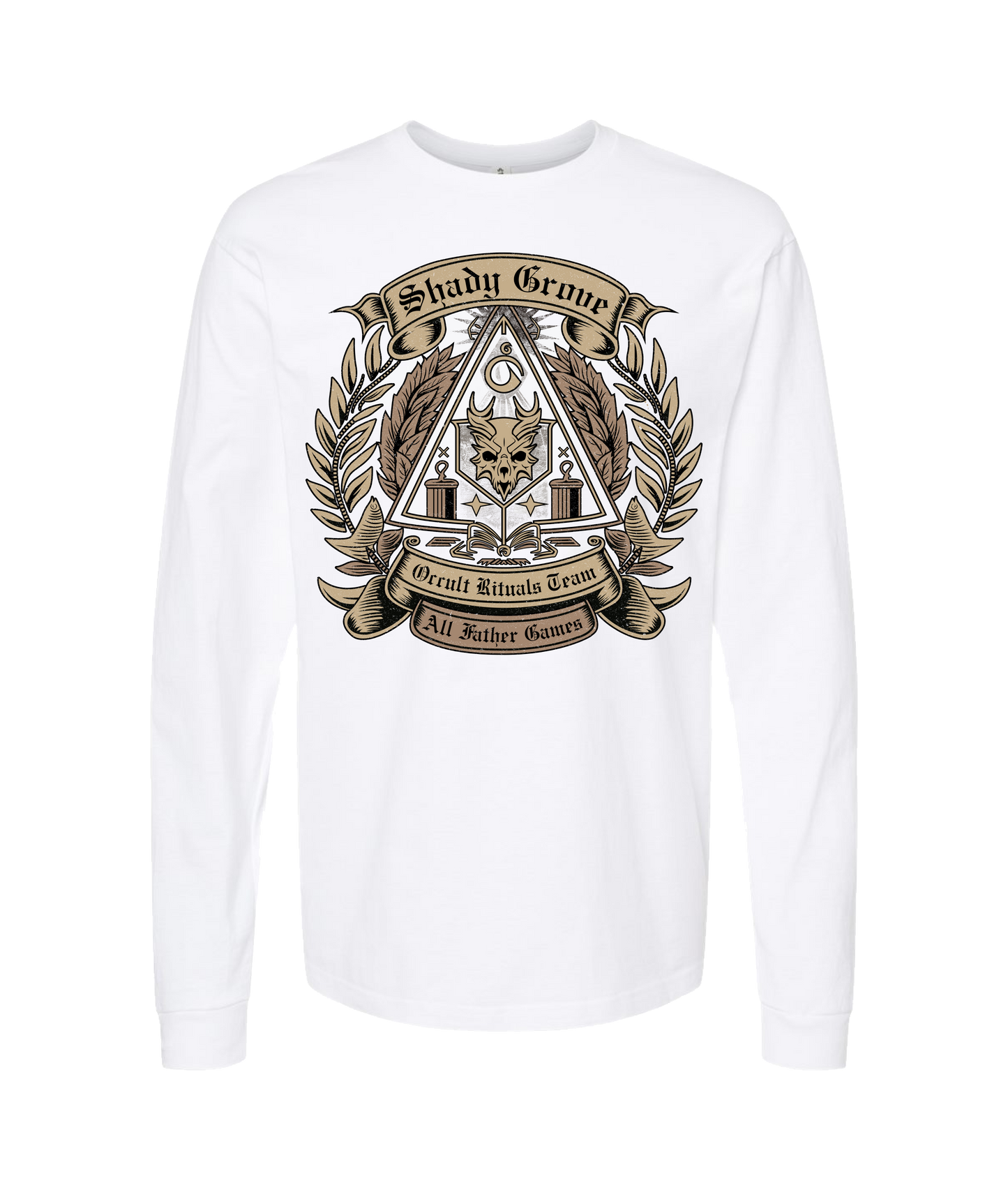 All Father Games - SHADY GROVE - White Long Sleeve T