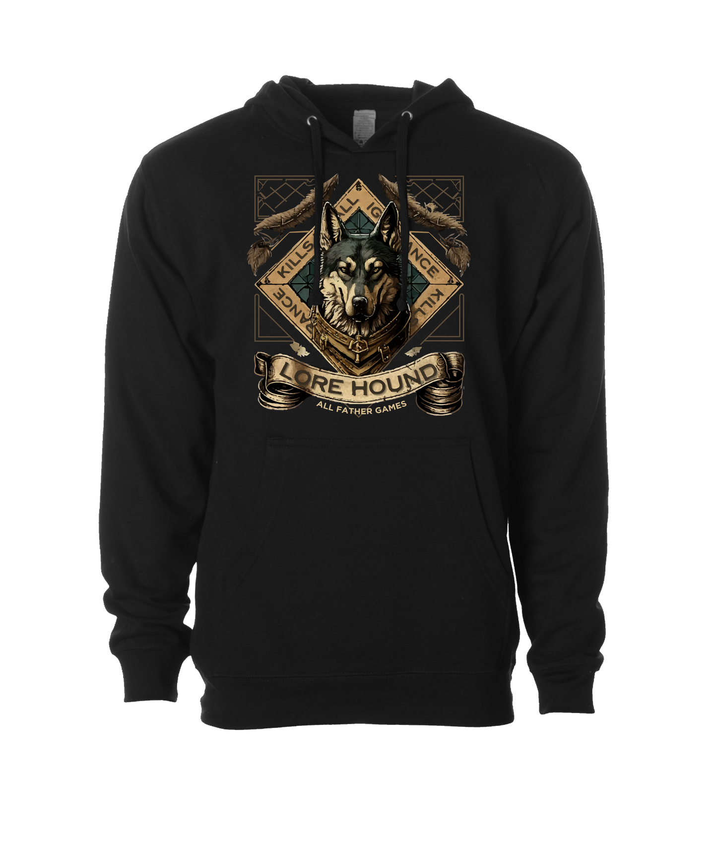 All Father Games - LORE HOUND - Black Hoodie