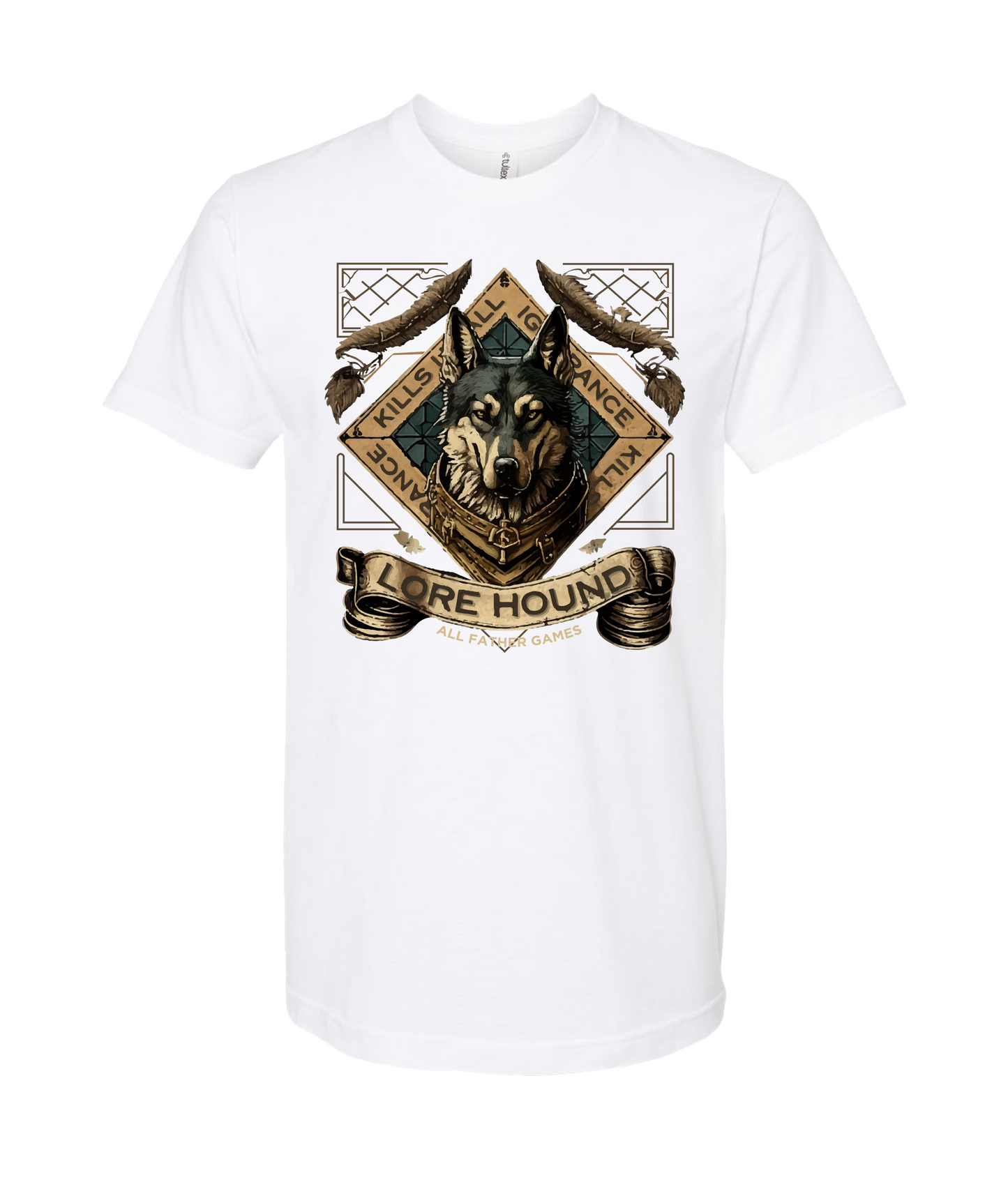 All Father Games - LORE HOUND - White T-Shirt