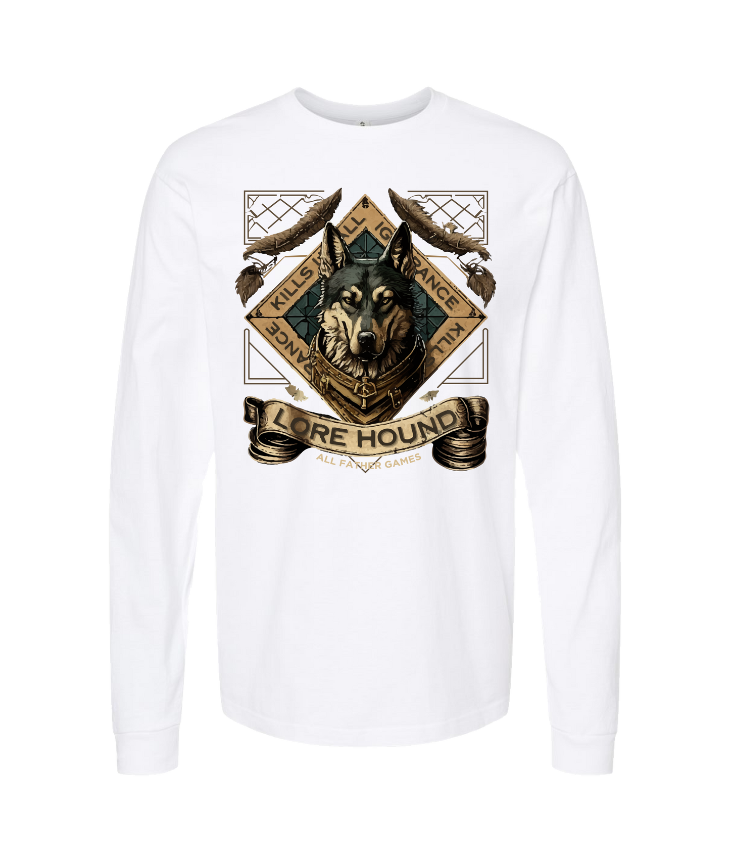 V-AFGTOP - LORE HOUND - White Long Sleeve T
