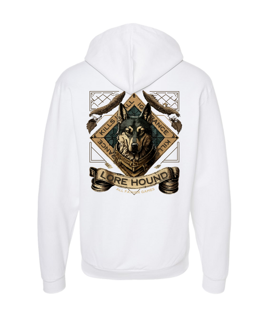 V-AFGTOP - LORE HOUND - White Zip Up Hoodie
