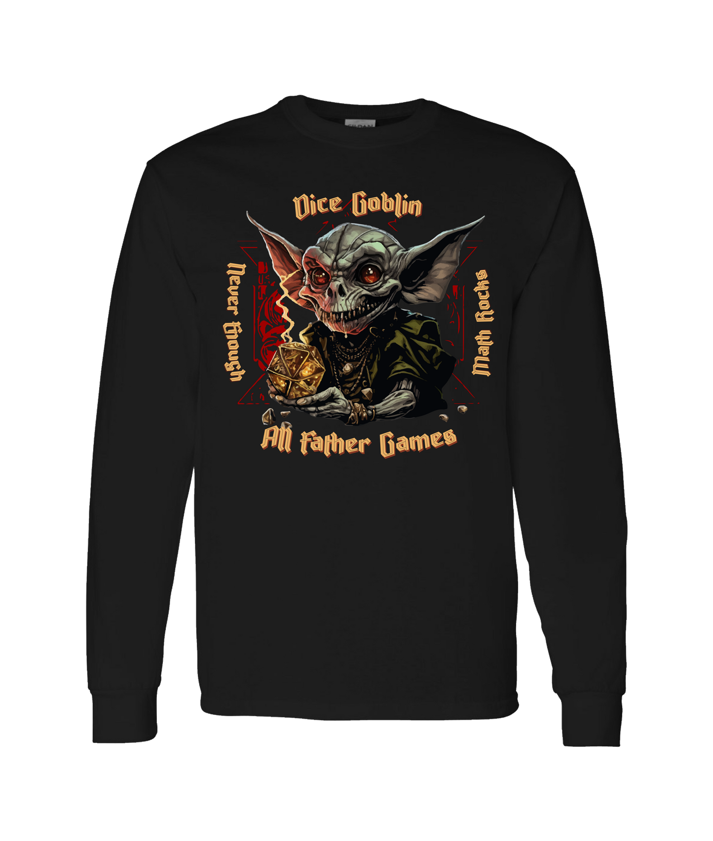 All Father Games - DICE GOBLIN - Black Long Sleeve T