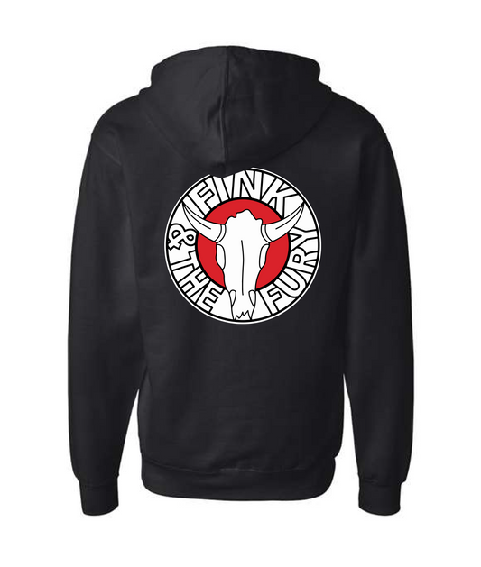 Cow Skull - Black Zip Hoodie