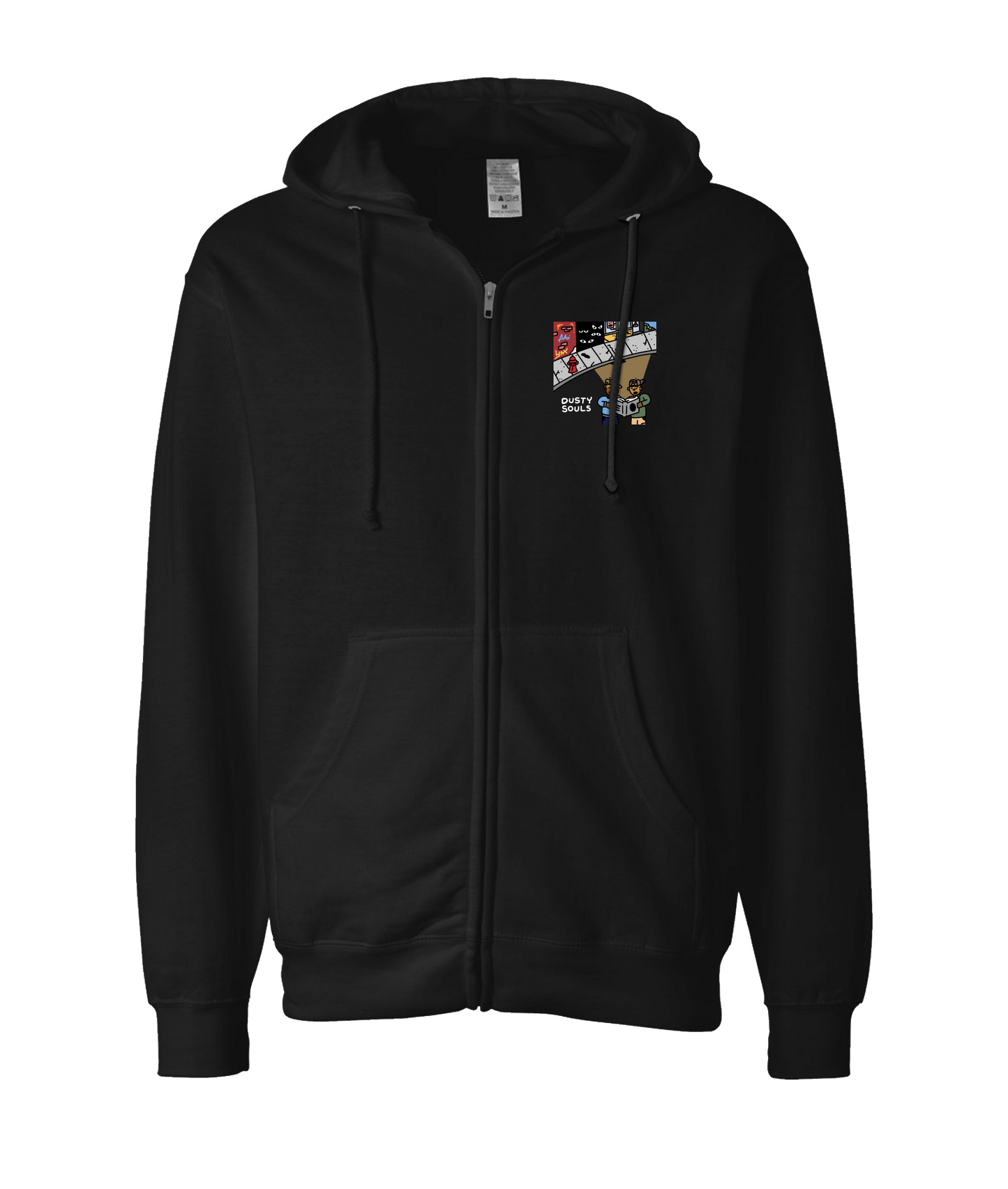 Aaqil Ali - Dusty Souls - Black Zip Up Hoodie