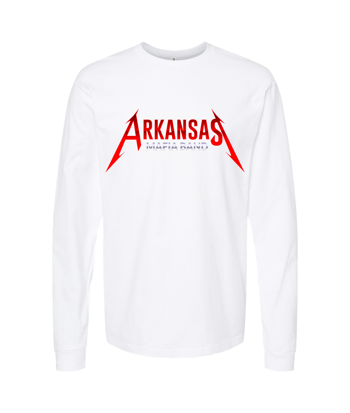Arkansas Mafia Band - LOGO 1 - White Long Sleeve T