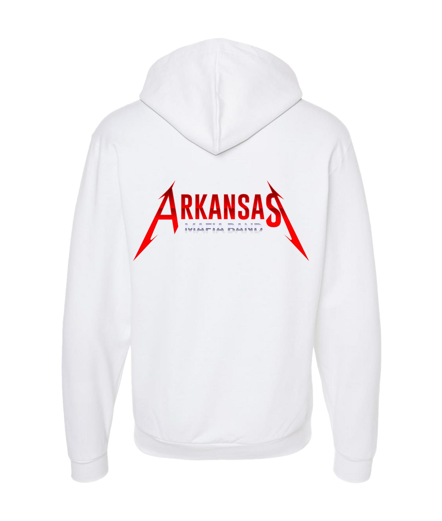 Arkansas Mafia Band - LOGO 1 - White Zip Up Hoodie