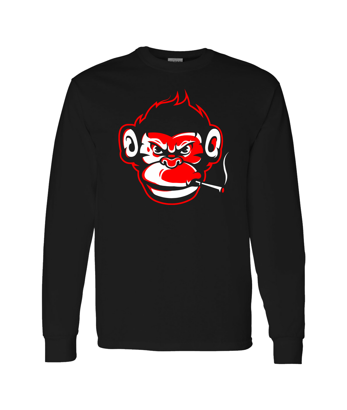 AudioMonkeys - Mean Muggin - Black Long Sleeve T