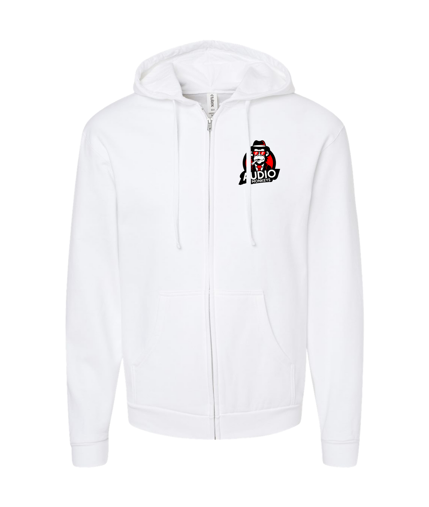 AudioMonkeys - Party Monkey - White Zip Up Hoodie
