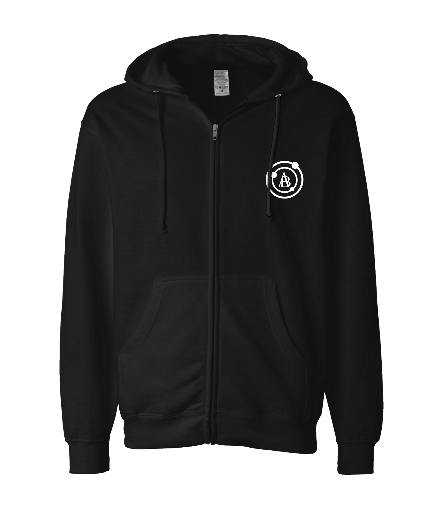 ANGEL BARBOSA - DESIGN 1 - Black Zip Up Hoodie