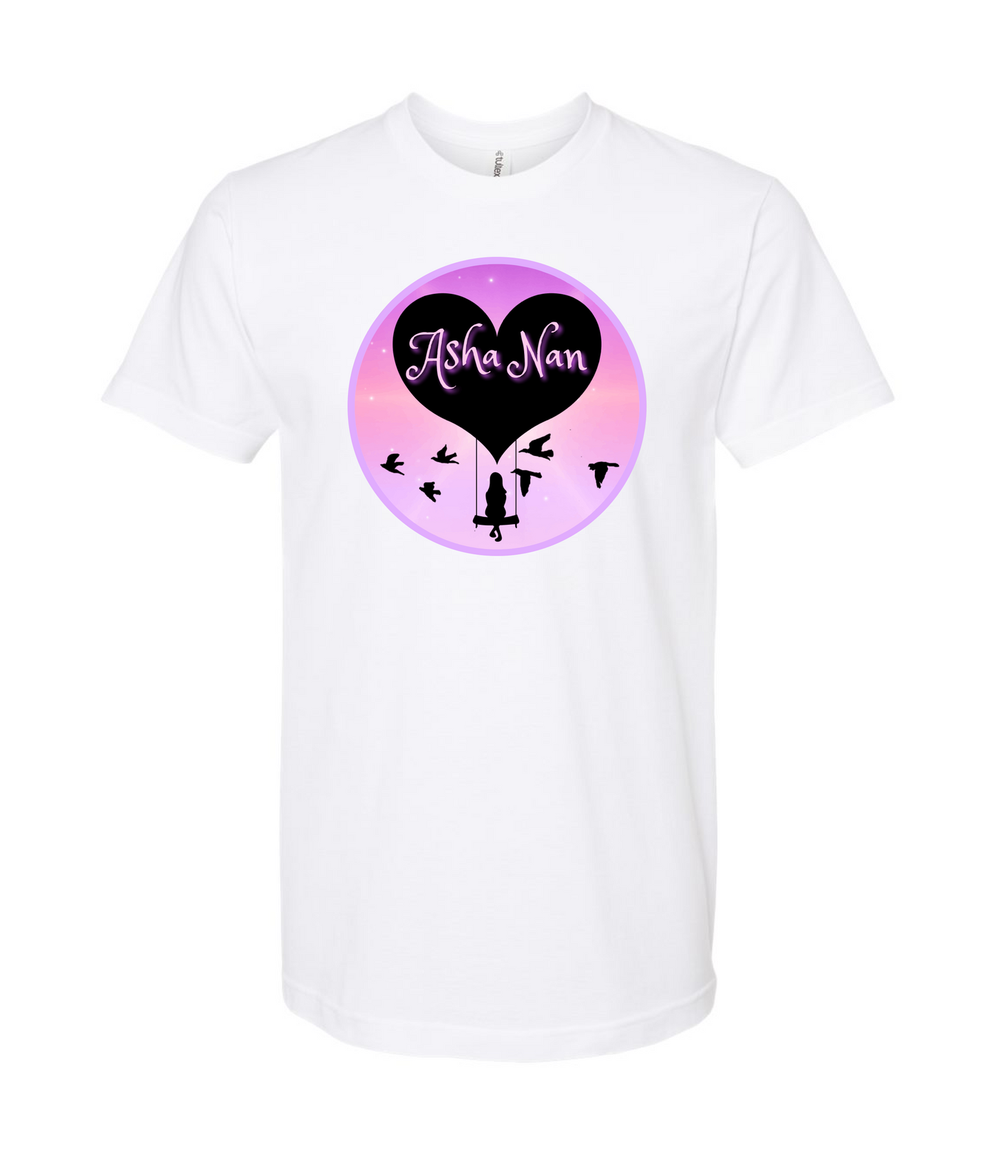Asha Nan - Logo - White T-Shirt