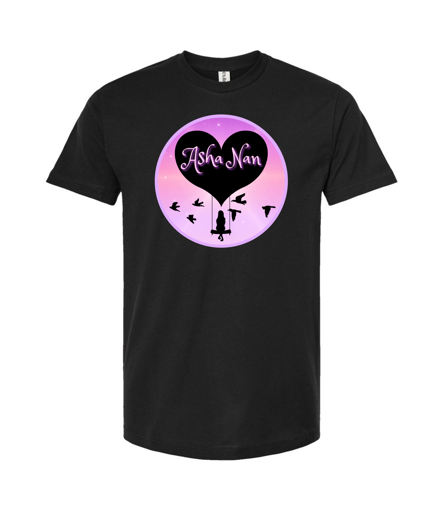 Asha Nan - Logo - Black T-Shirt