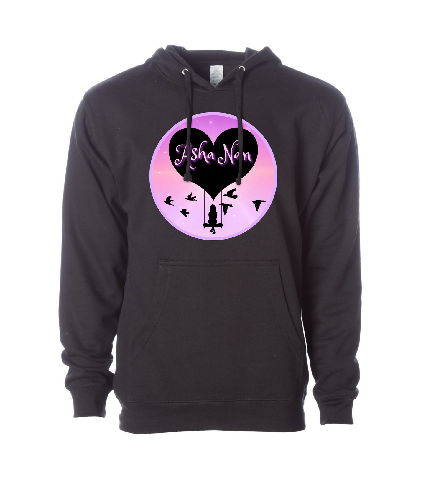 Asha Nan - Logo - Black Hoodie