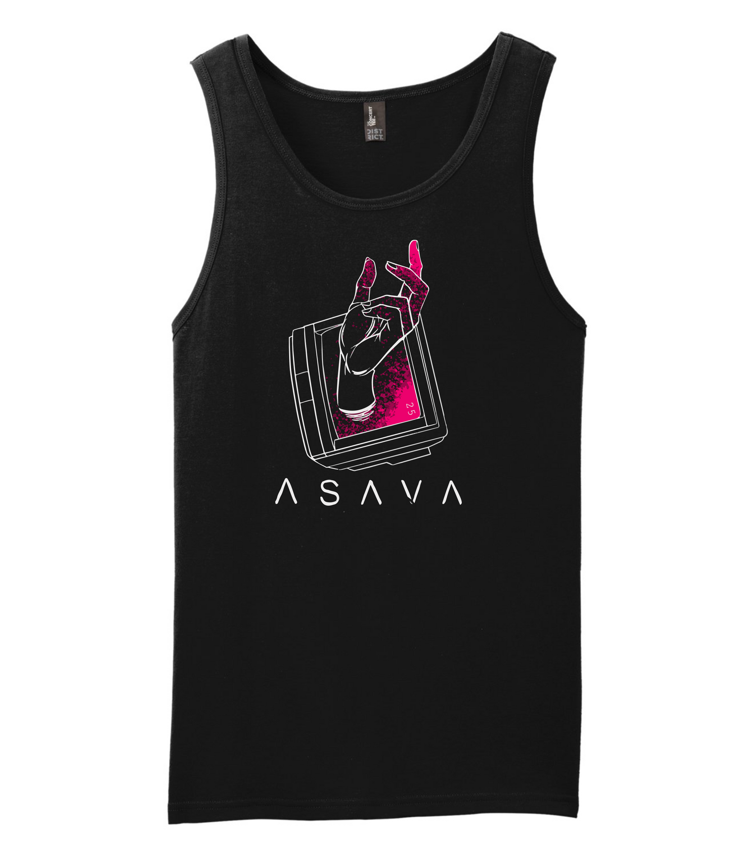 V-ASATOP - Phone Hand - White Tank Top