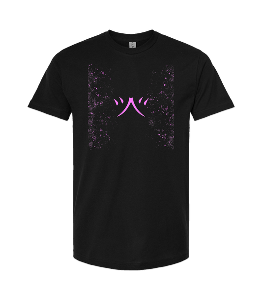 atomicclothing.com - Pink Splatter - Black T-Shirt