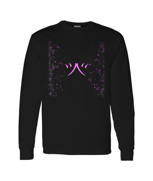 atomicclothing.com - Pink Splatter - Black Long Sleeve T