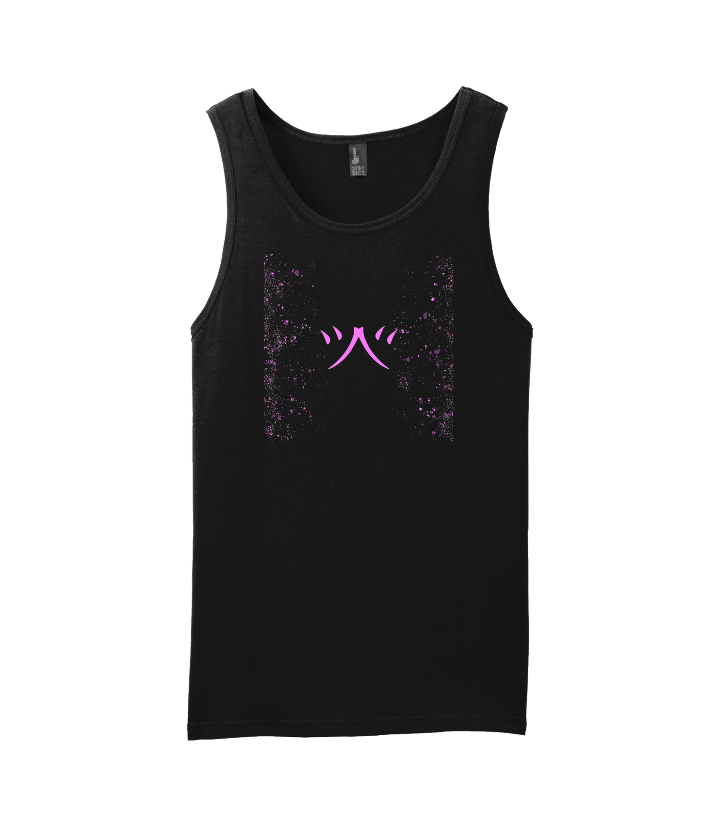atomicclothing.com - Pink Splatter - Black Tank Top