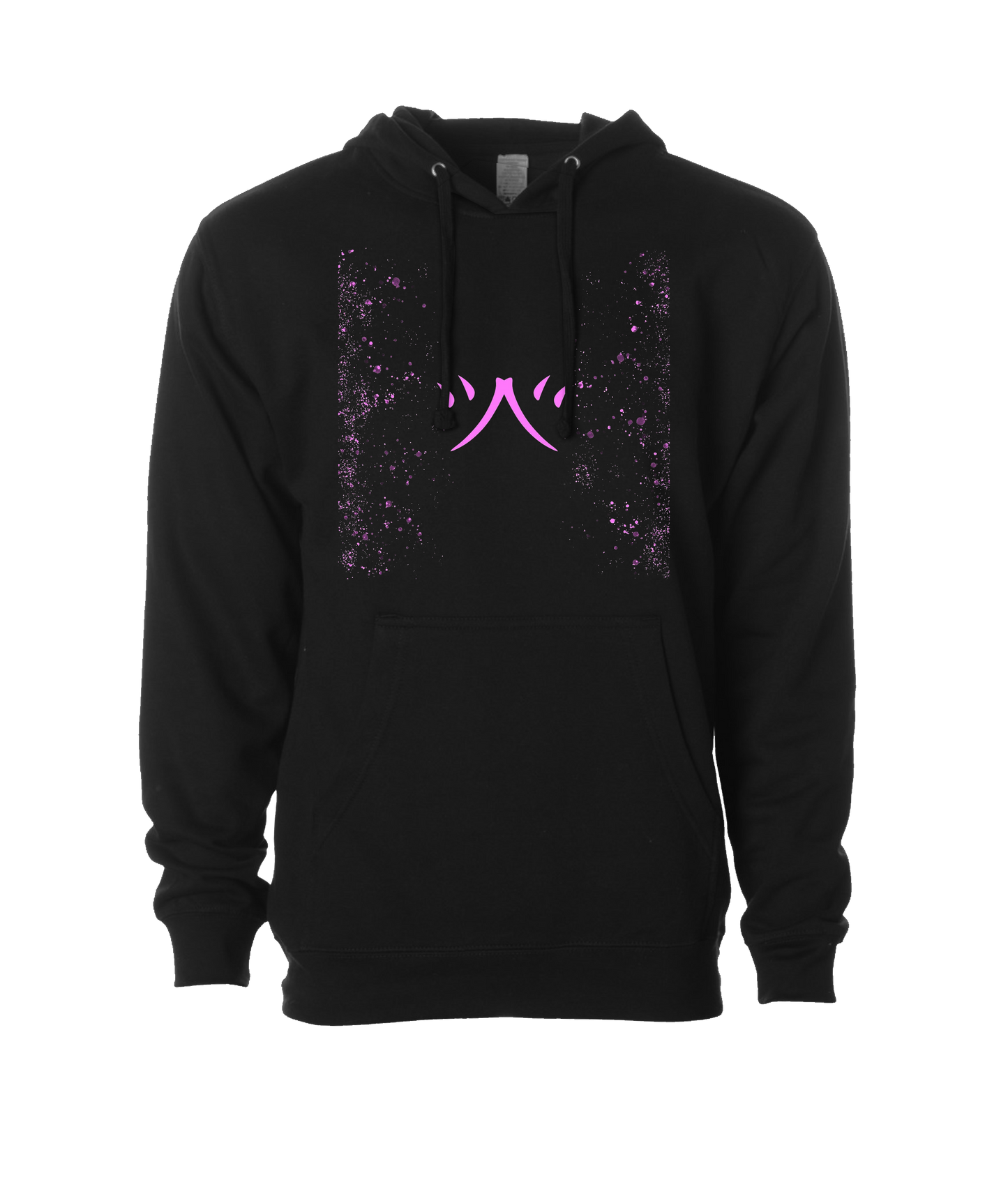 atomicclothing.com - Pink Splatter - Black Hoodie