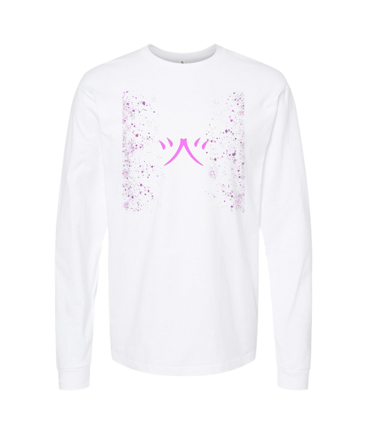 atomicclothing.com - Pink Splatter - White Long Sleeve T