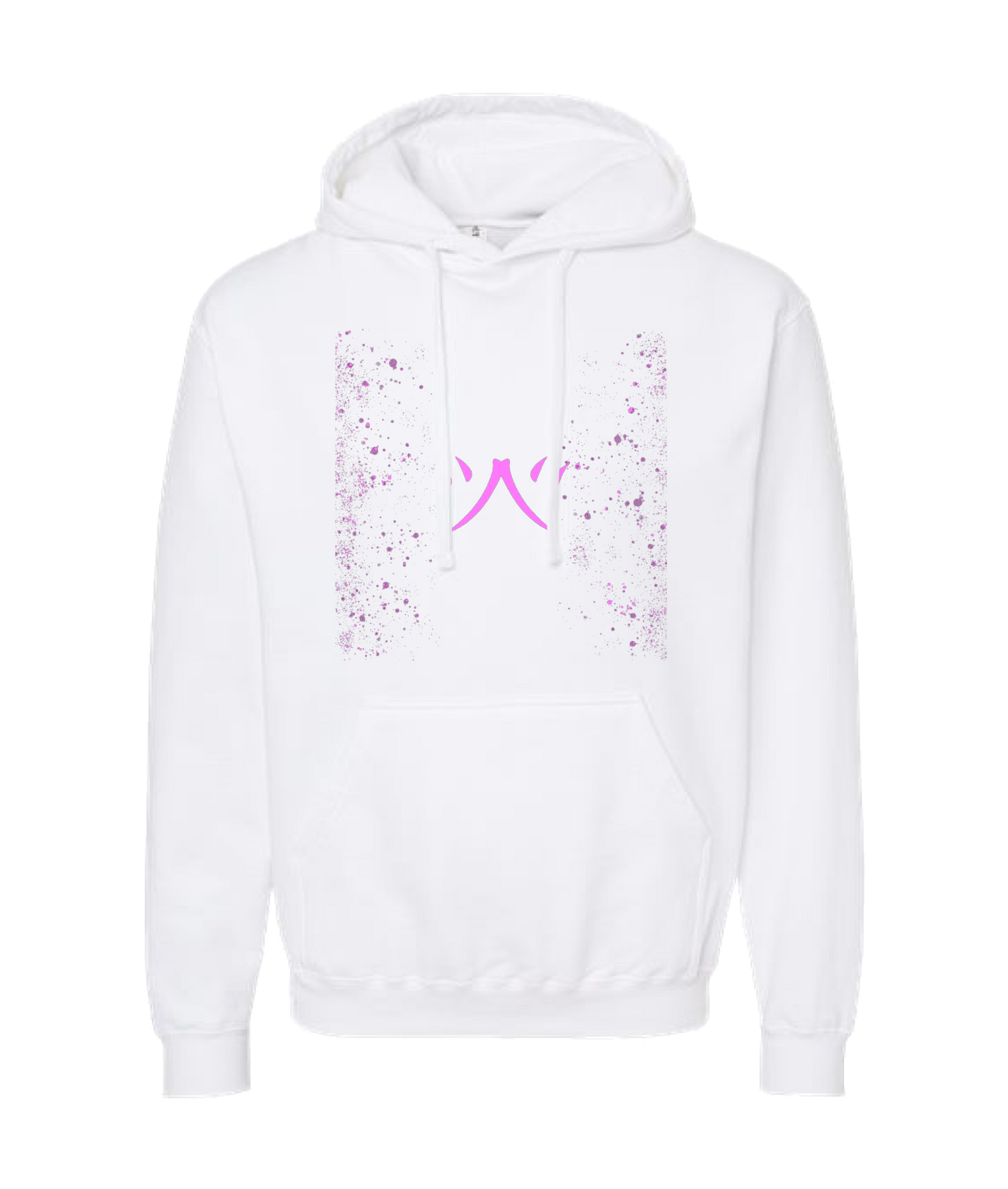 atomicclothing.com - Pink Splatter - White Hoodie