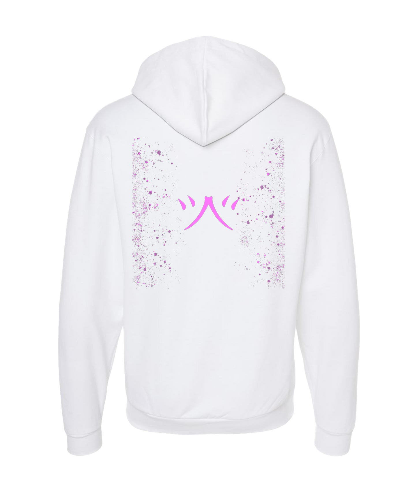 atomicclothing.com - Pink Splatter - White Zip Up Hoodie