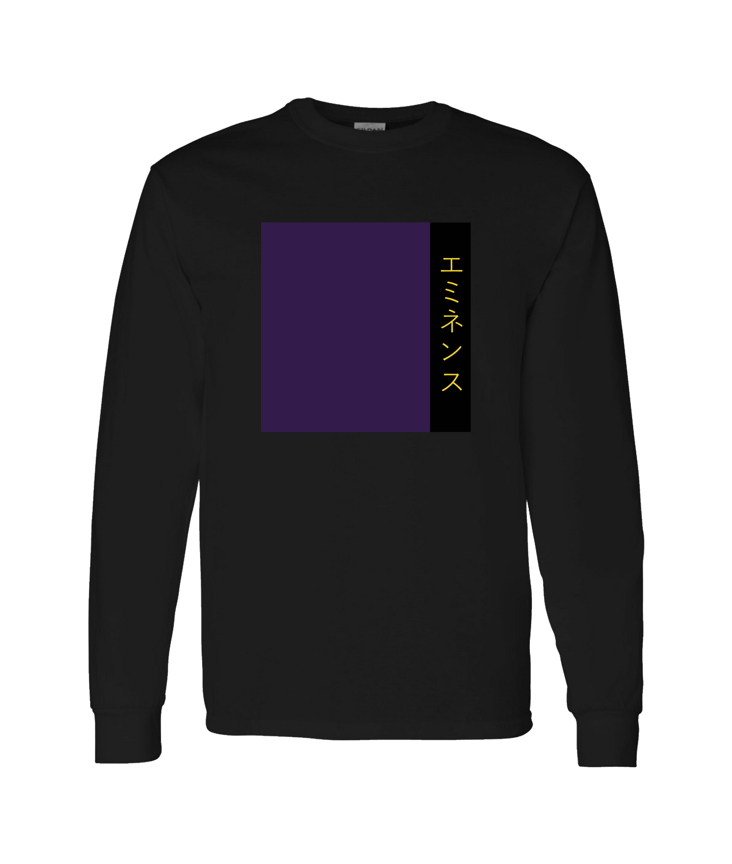 atomicclothing.com - Purple and Stripe - Black Long Sleeve T
