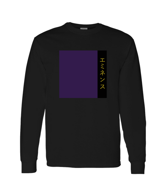 atomicclothing.com - Purple and Stripe - Black Long Sleeve T