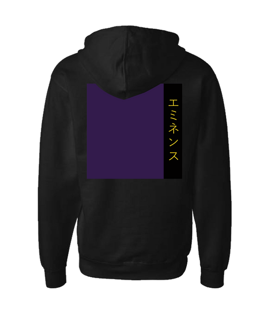 atomicclothing.com - Purple and Stripe - Black Zip Up Hoodie