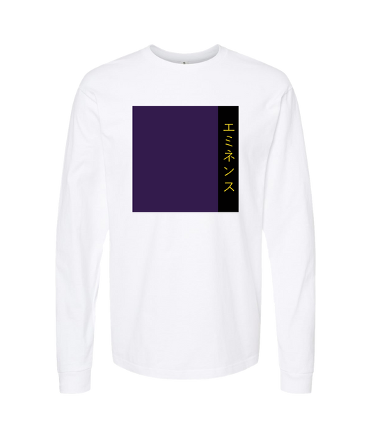 atomicclothing.com - Purple and Stripe - White Long Sleeve T