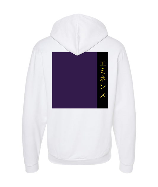 atomicclothing.com - Purple and Stripe - White Zip Up Hoodie