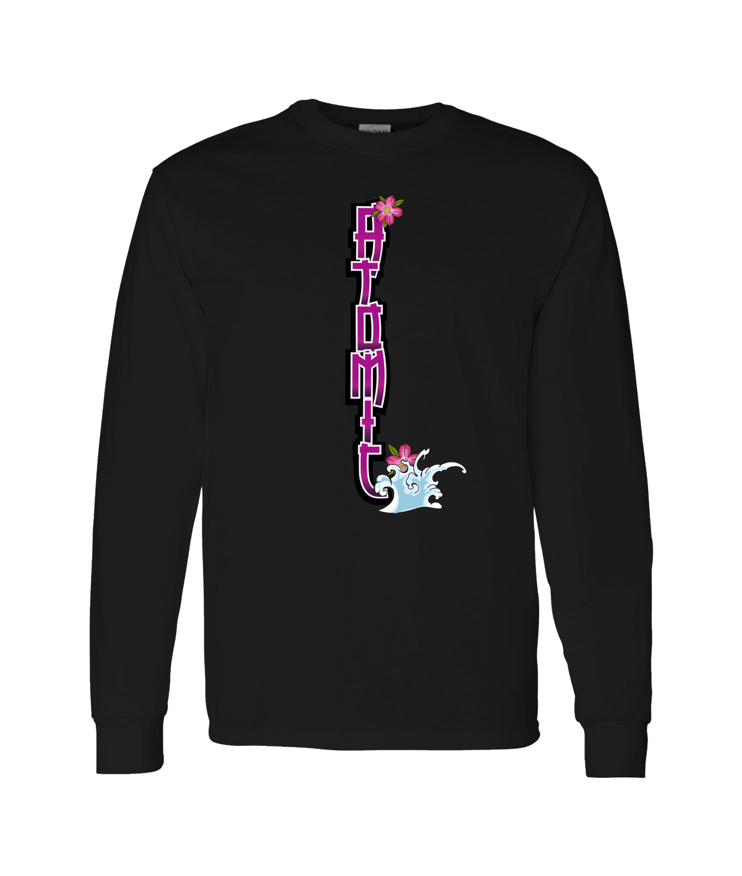 atomicclothing.com - FLOWER SPLASH - Black Long Sleeve T